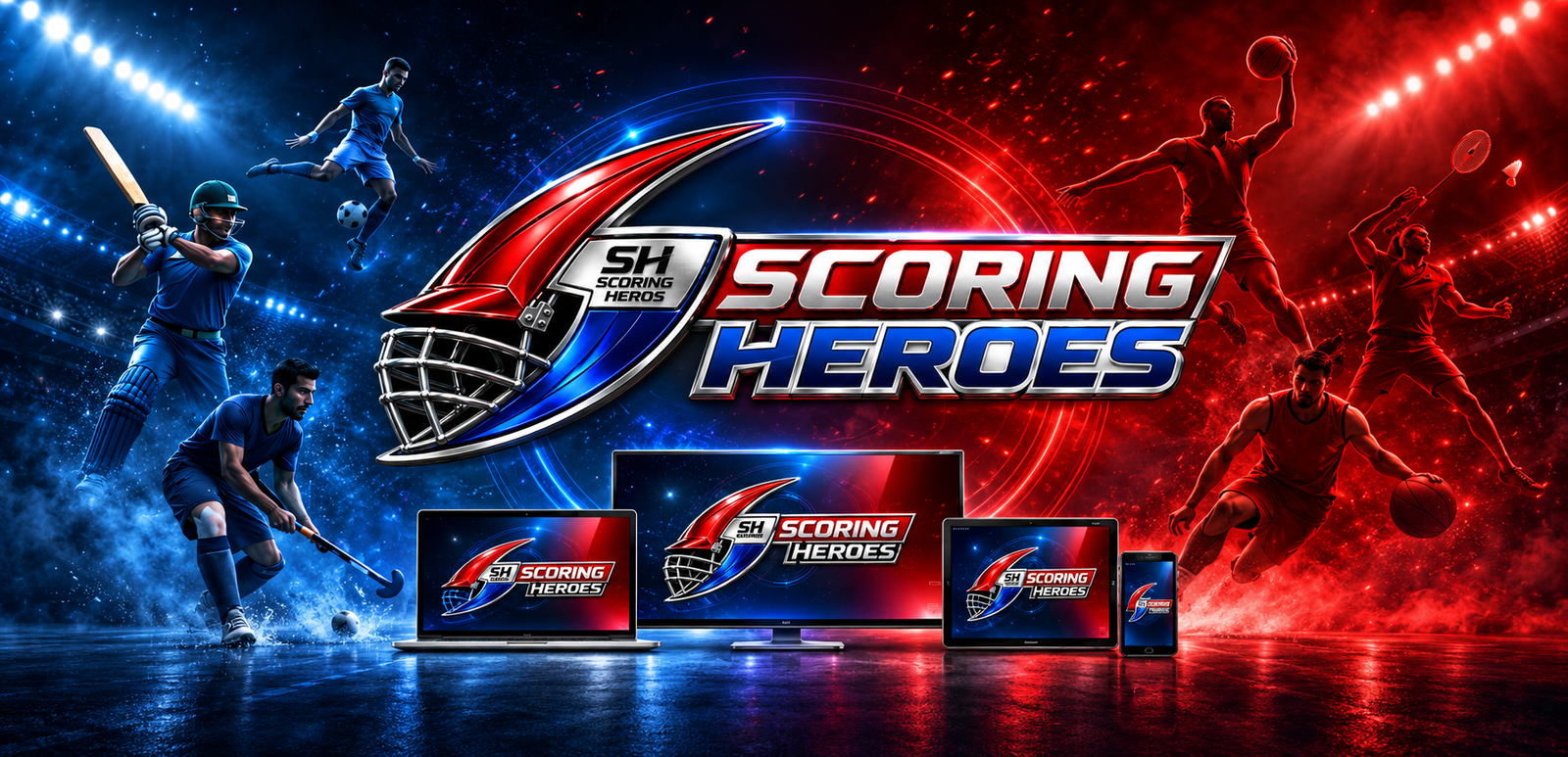 Scoring Heroes helmet brand and multi-sport stadium